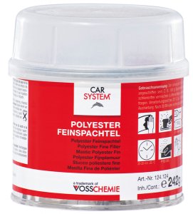 Car System Polyester Fijnplamuur wit 1 kg.