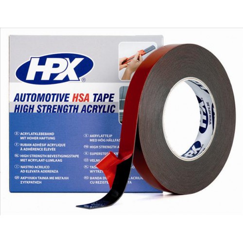Uitgaan van Kinematica papier HPX HSA Dubbelzijdige tape zwart 12mm. x 10m. HSA004 - €14,40 : Verf24.nl,  Uw Online Verfspecialist